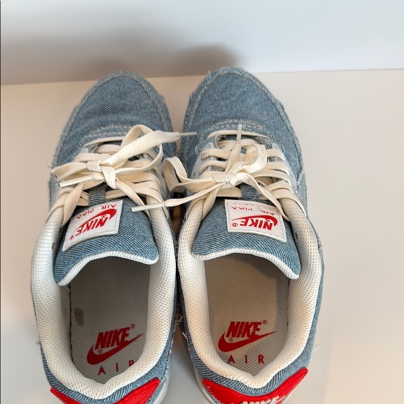 Nike Men’s Air Max 90 Denim and Orange Sneakers - Picture 4 of 5